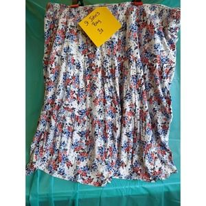 St John's Bay Tiered Skirt with Floral Print 3x